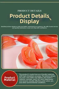 Macro shot of realistic artificial tomato slice showing detailed high-fidelity texture