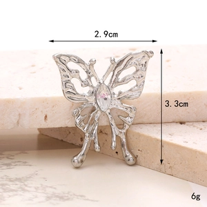 Silver bow shoe charm with gemstone detailing specific dimensions 2.9cm by 3.3cm