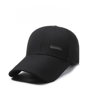 Detailed close-up of a black baseball cap with high-quality fashion letter embroidery