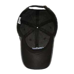 Vintage washed cotton baseball cap with adjustable metal buckle and interior China embroidery