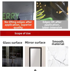 Détail de stickers sapin de Noël anti-décollement sur verre et miroirs