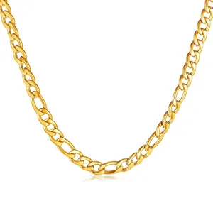 Stainless Steel Figaro Chain Necklace For Men Retro Hip Hop Fashion Highly Polished Jewelry Neckwear