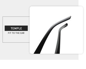 Detailed macro view of ergonomic black temple design for stylish cat eye sunglasses