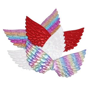Colorful glossy angel wing props for girls party costumes in five vibrant styles