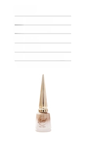 Close-up of moonlight white ceramic cat eye nail gel polish in a 15ml bottle