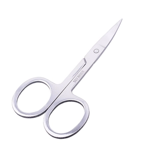 Stainless Steel Beauty Scissors Curved Tip Mirror Polished Multi-functional Eyebrow Nose Hair Nail Trimming Tools For Women