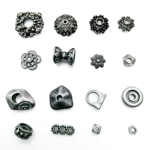 Vintage Alloy Spacer Beads Flower Caps Tibetan Silver Style Retro Metal Charms For DIY Bracelet Necklace Jewelry Making Crafts