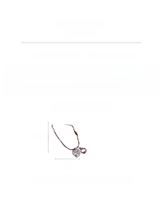 Detailed view of bohemian wood bead and crystal pendant necklace with size dimensions