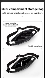 Detail showing inner compartments with card slots and storage for 6.7 inch phone