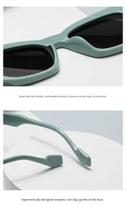 Detailed view of Morandi green sunglasses with ergonomic temples and integrated nose pads