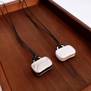 Long Pendant Necklace Adjustable Wax Cord Alloy Resin Wood Minimalist Retro Style Accessories For Women