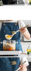 Detail of heat-resistant silicone soup ladle showing flexible head and ergonomic handle