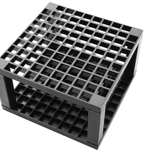 Black square 96-hole plastic brush holder organizer for watercolors and oil painting pens