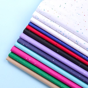 Colorful laser sequin tissue paper stack for bouquet wrapping and floral gift packaging