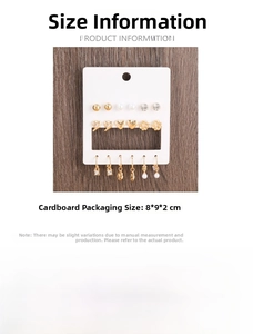 Detailed specs for 9 pairs of summer alloy earrings with pearls, hearts and floral studs