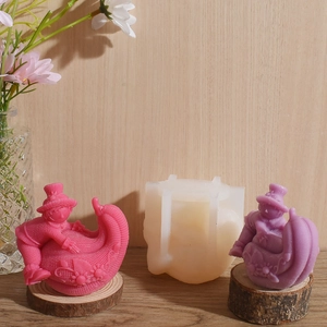 Moule en silicone détaillé pour figurines de clown citrouille avec motifs en relief