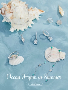 Detailed set of silver sea turtle jewelry including necklace and earrings on water background