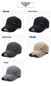 Detailed grid view showcasing the five available colors of the men's baseball caps