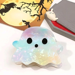 Pince À Cheveux Fantôme Halloween Acétate Irisé Perlé Décoratif Accessoires De Coiffure Pour Femmes Filles