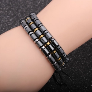 Hematite Beaded Bracelet Tiger Eye Stone Magnetic Therapy Healing Minimalist Jewelry Fashion For Men Women