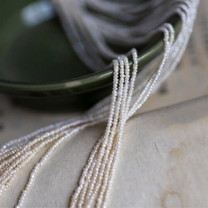 Elegant tiny white freshwater seed pearls for multilayer necklaces and DIY jewelry making