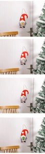 Interchangeable gnome door sign with seasonal icons on a white wooden door background