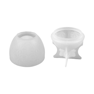 Pineapple candle cup resin mold with geometric diamond texture for DIY crafts