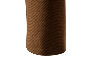 Macro view of high-quality brown knitted ribbed fabric texture for men's casual coat