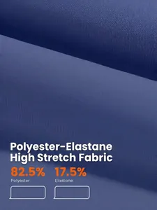 Détail du tissu bleu marine à haute élasticité pour jupe de sport en élasthanne