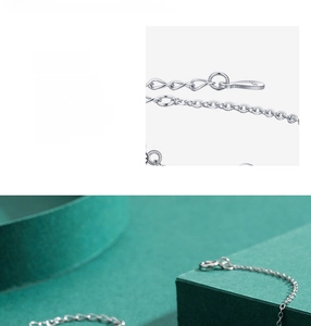 Detailed macro view of S925 sterling silver chain with lobster clasp and hallmark tag