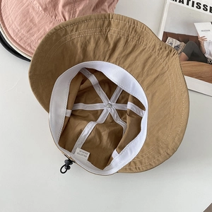 Lightweight nylon quick-dry sun hat with adjustable drawstring for outdoor travel