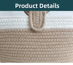 Detail of handwoven cotton rope tote bag with dual-tone texture and reinforced handle attachment