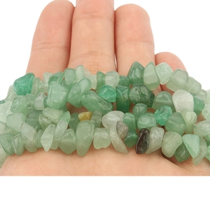 Natural green agate irregular stone beads for DIY necklace and jewelry making