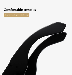 Close-up of ergonomic anti-slip temples on black Y2K sports sunglasses for comfortable wear