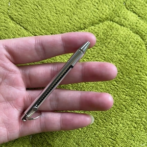 Stuzzicadenti portatile in titanio con design a molla retrattile e anello portachiavi