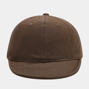 Berretto vintage testa di moro in cotone twill con visiera corta per uomo e donna