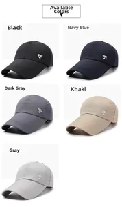 Detail showing five different colors and breathable mesh fabric of the baseball cap