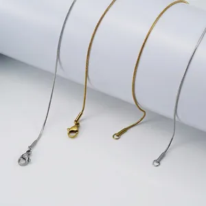 Snake Bone Chain Necklace 304 Stainless Steel Gold Plated Minimalist Slim Clavicle Link Chain For Women Fashion