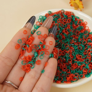 Miniature red and green PVC simulation chili rings and scallion accessories for DIY decor