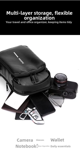 Detailed view of the large capacity interior layers for organized storage of daily essentials