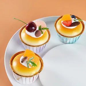 Simulation Künstliche Cupcakes Modelle PU Schaum Gemischte Frucht Creme Desktop Home Dekor Fotografie Requisiten Bäckerei Display