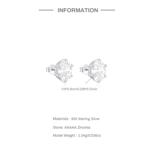 Detail view of 925 sterling silver daisy earrings with product size and material info