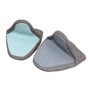 Fish pattern silicone and cotton oven mitts for heat resistant kitchen baking