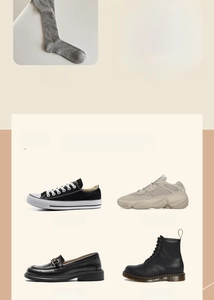 Detailed knit calf socks in grey and cream paired with sneakers and boots for a JK style