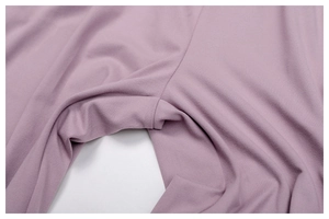 Detail of reinforced crotch stitching on women's brushed high-elastic yoga leggings