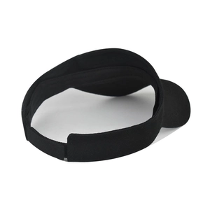 Schwarze Sonnenblende aus Polyester mit Klettverschluss für Outdoor-Aktivitäten