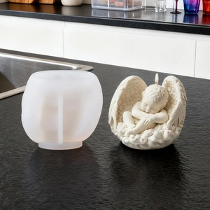 3D sleeping angel baby silicone mold for DIY scented candles and plaster crafts