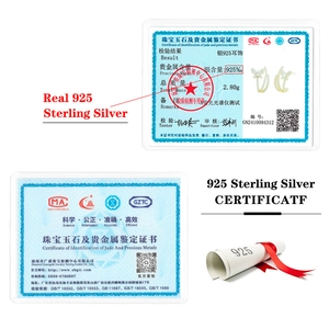 Official quality certificate for S925 sterling silver butterfly earrings with MA and CNAS marks
