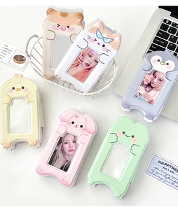 Cute animal shaped photocard holders in various colors for polaroid photo storage