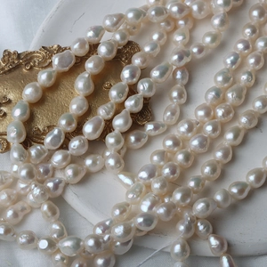Natural 6.5-7mm baroque freshwater pearls with high luster for DIY jewelry making